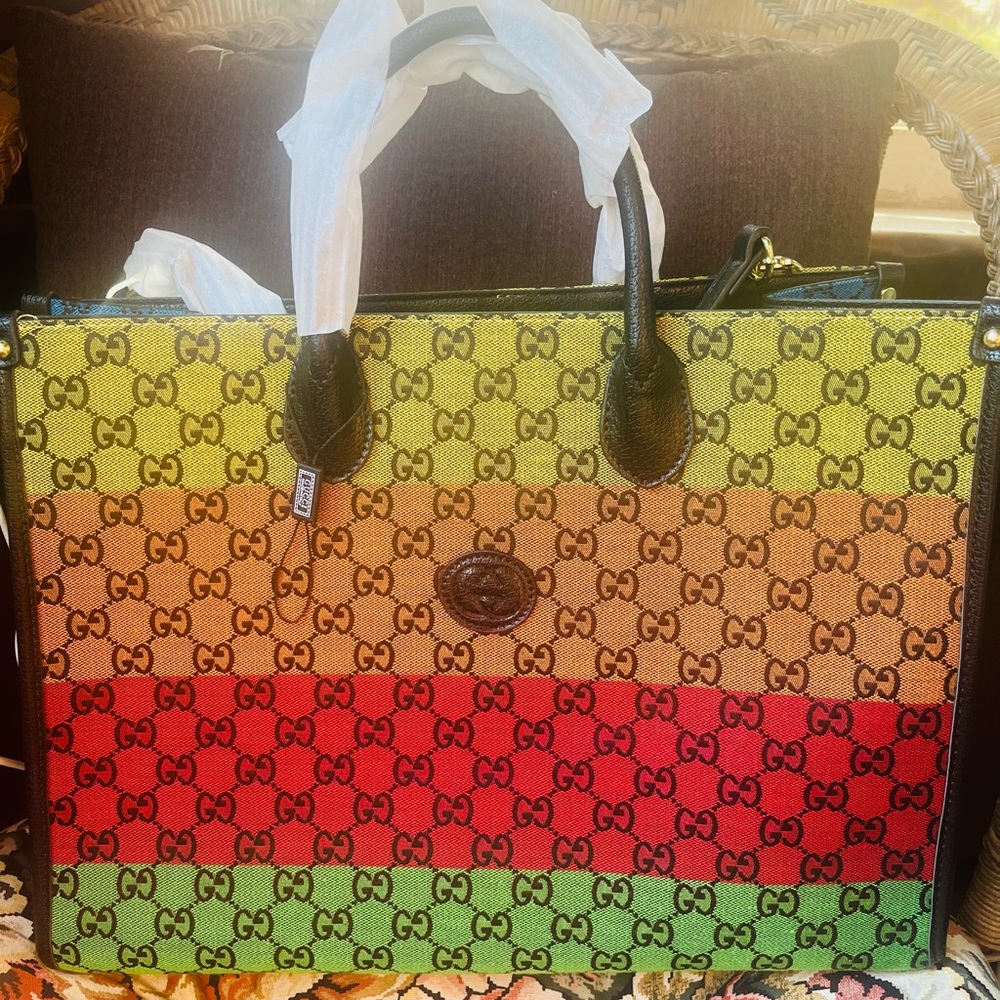 GUCCI  MULTICOLOR TOTE BAGE (Fashion Bag)